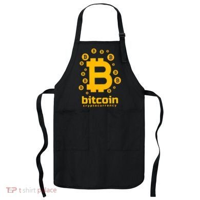 Bitcoin Cryptocurrency Logo Apron