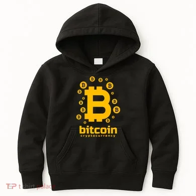 Bitcoin Cryptocurrency Logo Kids Hoodie