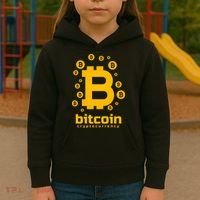 Bitcoin Cryptocurrency Logo Kids Hoodie thumb 3