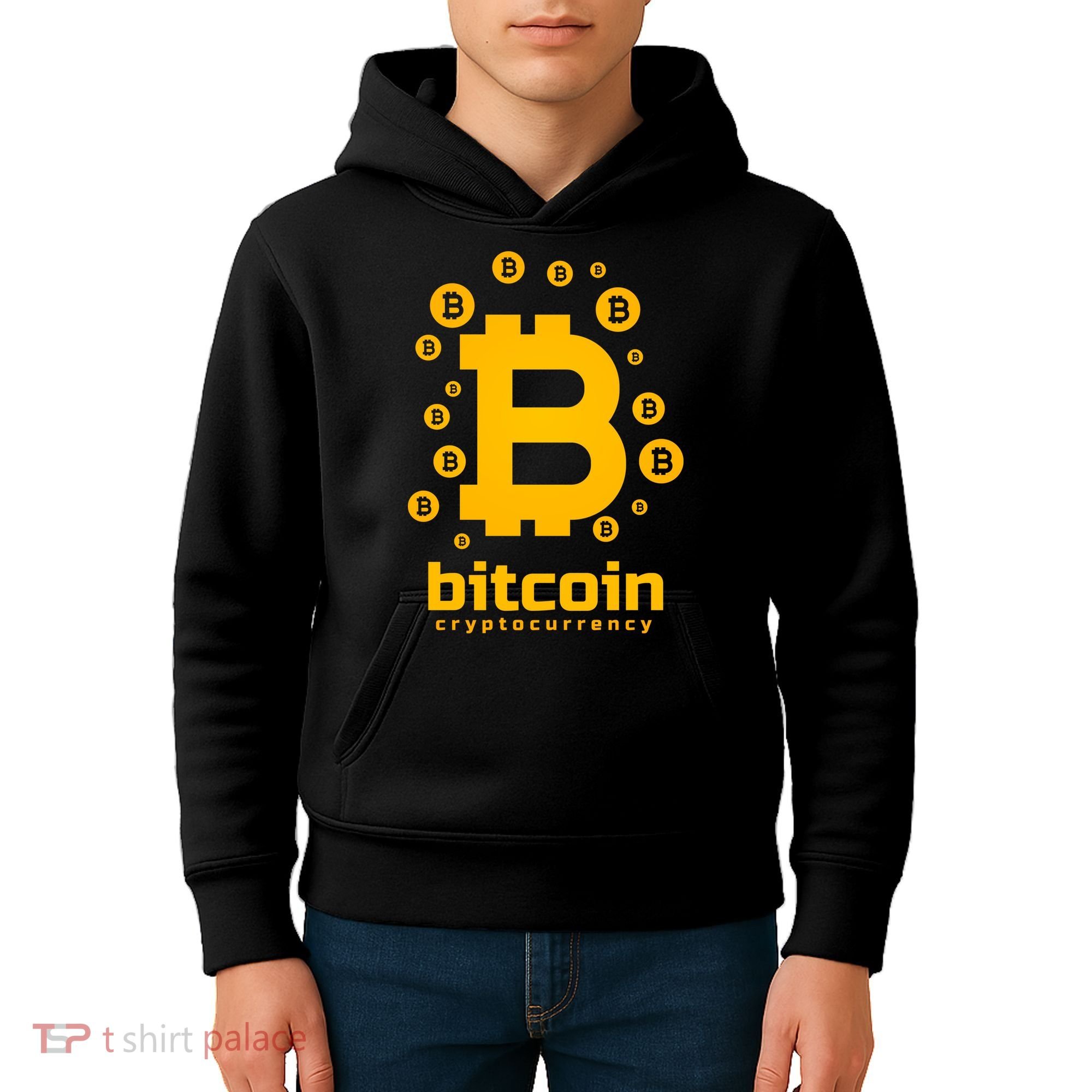 Bitcoin Cryptocurrency Logo Kids Hoodie