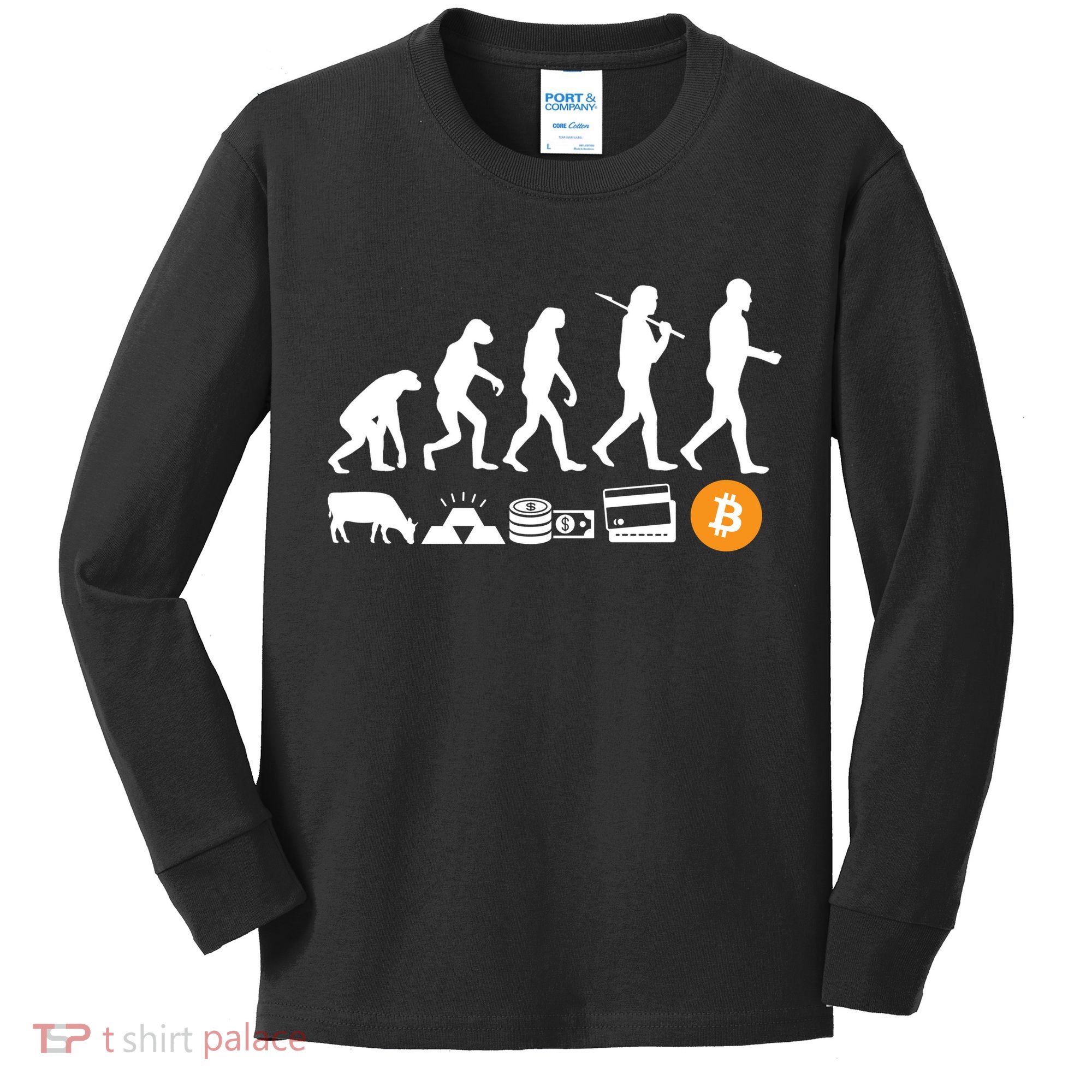 Bitcoin Evolution Kids Long Sleeve Shirt