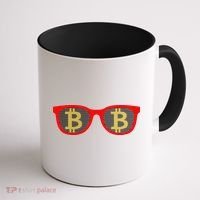Bitcoin Glasses Coffee Mug thumb 1
