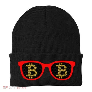Bitcoin Glasses Beanie