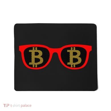 Bitcoin Glasses Mousepad