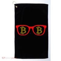Bitcoin Glasses Golf Towel thumb 0