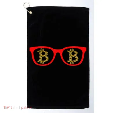 Bitcoin Glasses Golf Towel