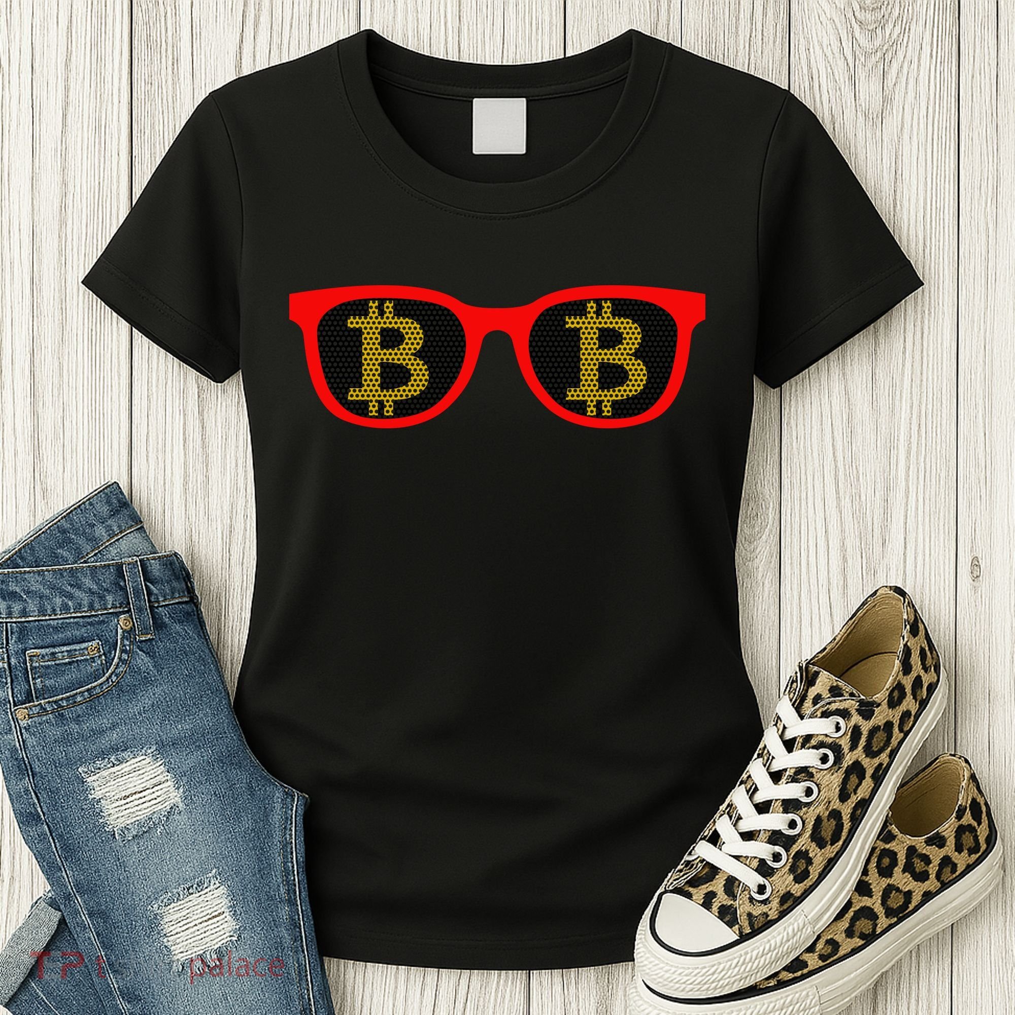 Bitcoin Glasses Women's T-Shirt