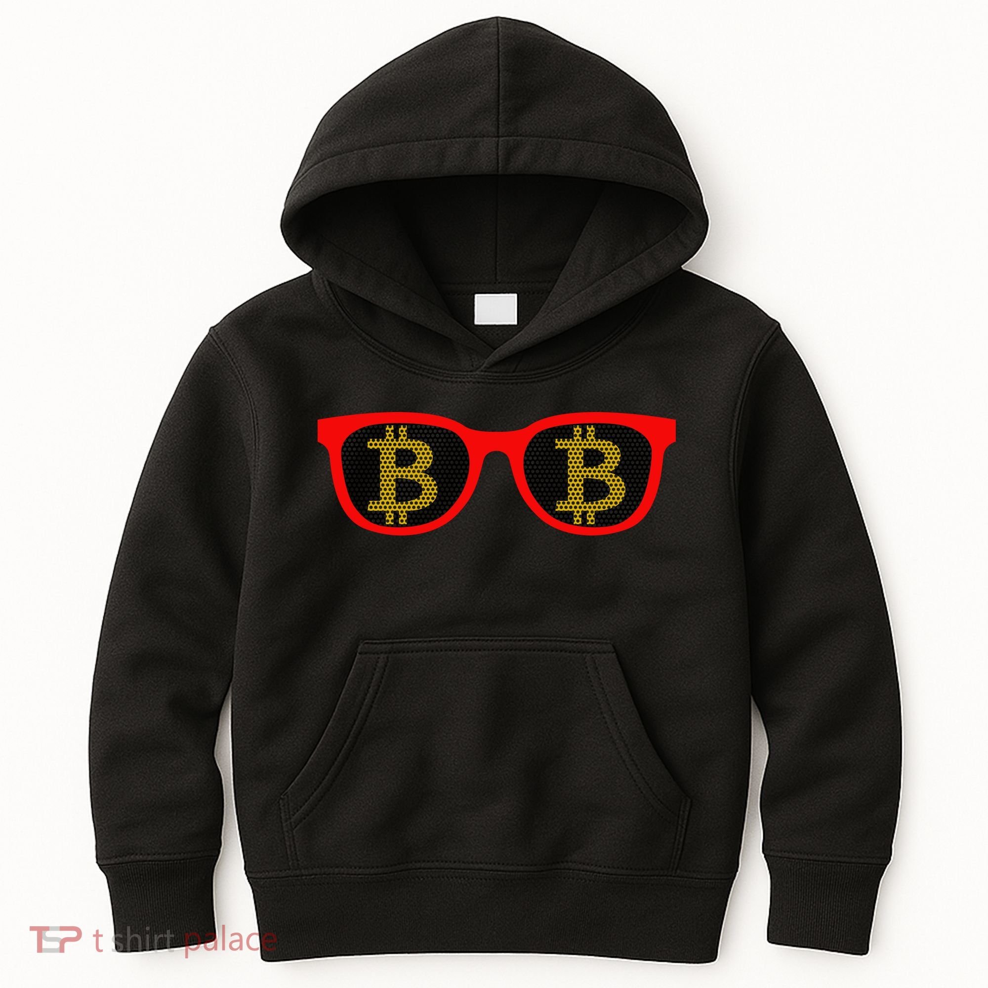 Bitcoin Glasses Kids Hoodie