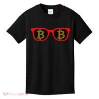 Bitcoin Glasses Kids T-Shirt thumb 0