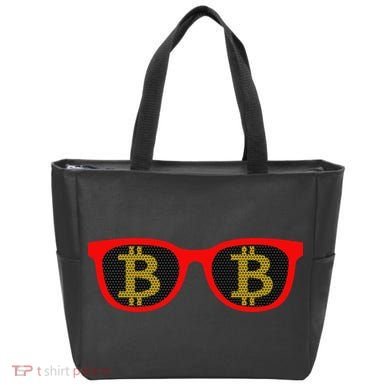 Bitcoin Glasses Tote Bag