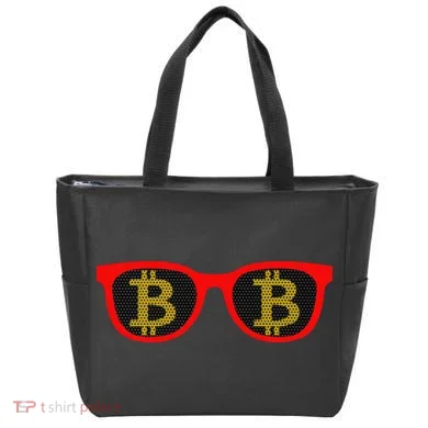 Bitcoin Glasses Tote Bag