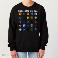 Bitcoin Litecoin Gotta Hodl Em All Cryptocurrency Logos Women's Sweatshirt thumb 0