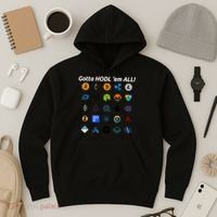 Bitcoin Litecoin Gotta Hodl Em All Cryptocurrency Logos Hoodie thumb 3