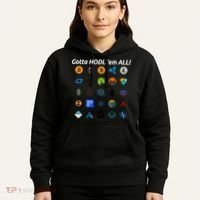 Bitcoin Litecoin Gotta Hodl Em All Cryptocurrency Logos Hoodie thumb 5