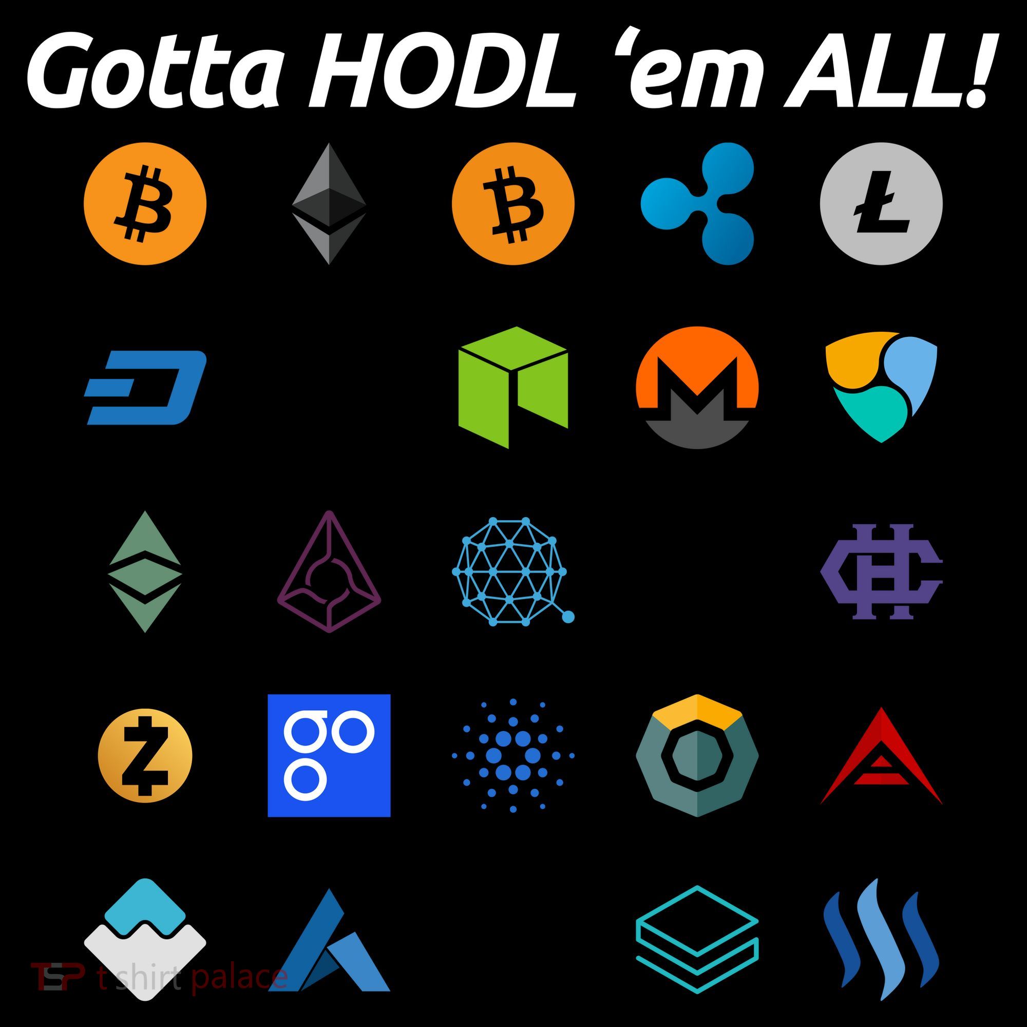 Bitcoin Litecoin Gotta Hodl Em All Cryptocurrency Logos Apron