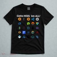 Bitcoin Litecoin Gotta Hodl Em All Cryptocurrency Logos T-Shirt thumb 5