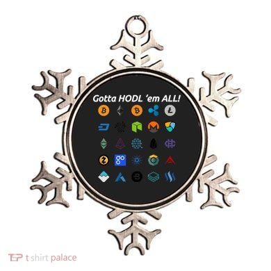 Bitcoin Litecoin Gotta Hodl Em All Cryptocurrency Logos Ornament