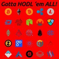 Bitcoin Litecoin Gotta Hodl Em All Cryptocurrency Logos Santa Hat thumb 1