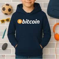 Bitcoin Logo Kids Hoodie thumb 2