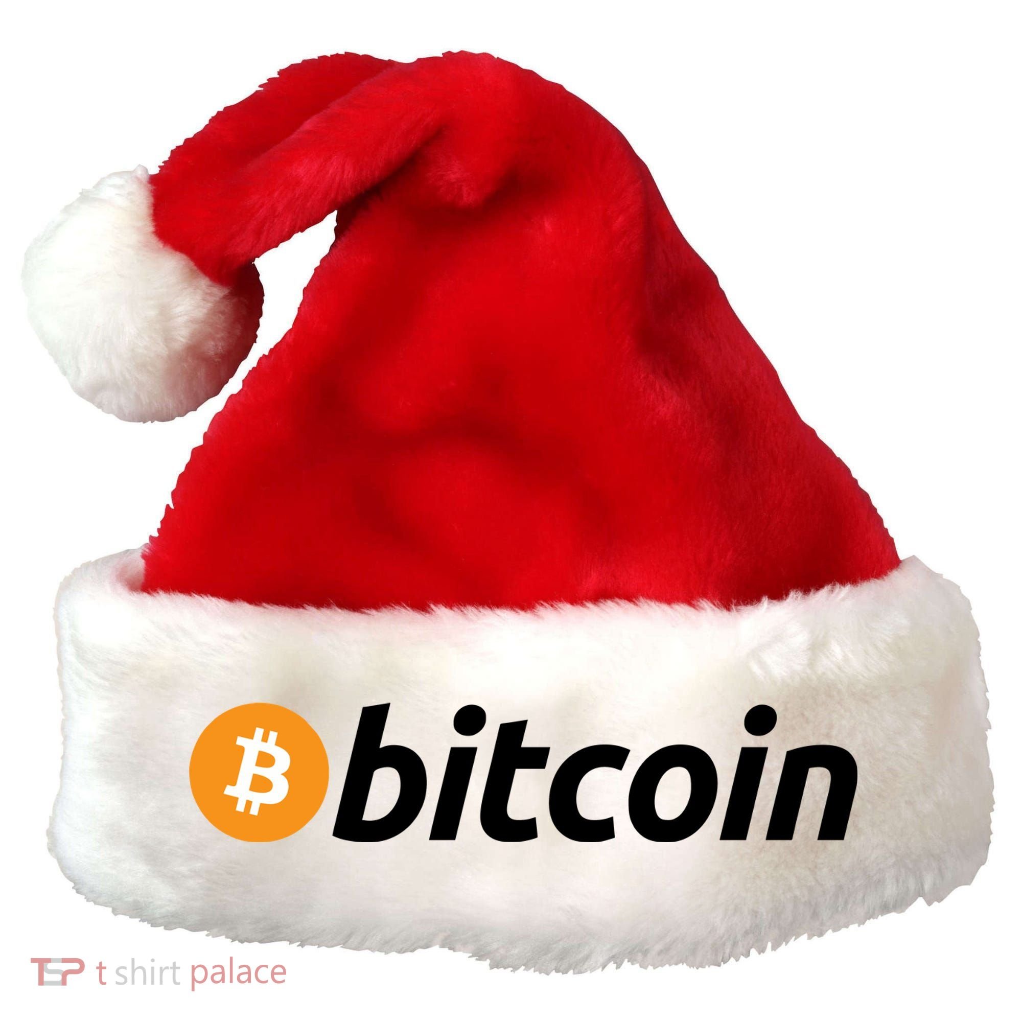 Bitcoin Logo Santa Hat