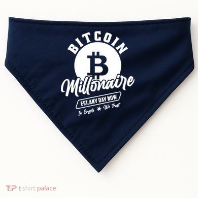 Bitcoin Millionaire In Crypto We Trust USA-Made Doggie Bandana