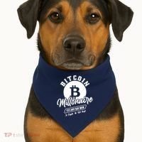 Bitcoin Millionaire In Crypto We Trust USA-Made Doggie Bandana thumb 1