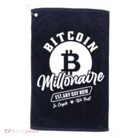 Bitcoin Millionaire In Crypto We Trust Golf Towel thumb 0