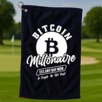 Bitcoin Millionaire In Crypto We Trust Golf Towel thumb 1