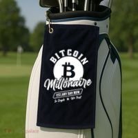 Bitcoin Millionaire In Crypto We Trust Golf Towel thumb 2