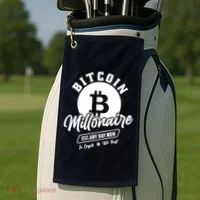 Bitcoin Millionaire In Crypto We Trust Golf Towel thumb 2