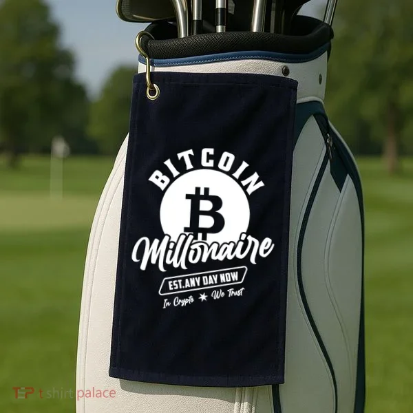 Bitcoin Millionaire In Crypto We Trust Golf Towel