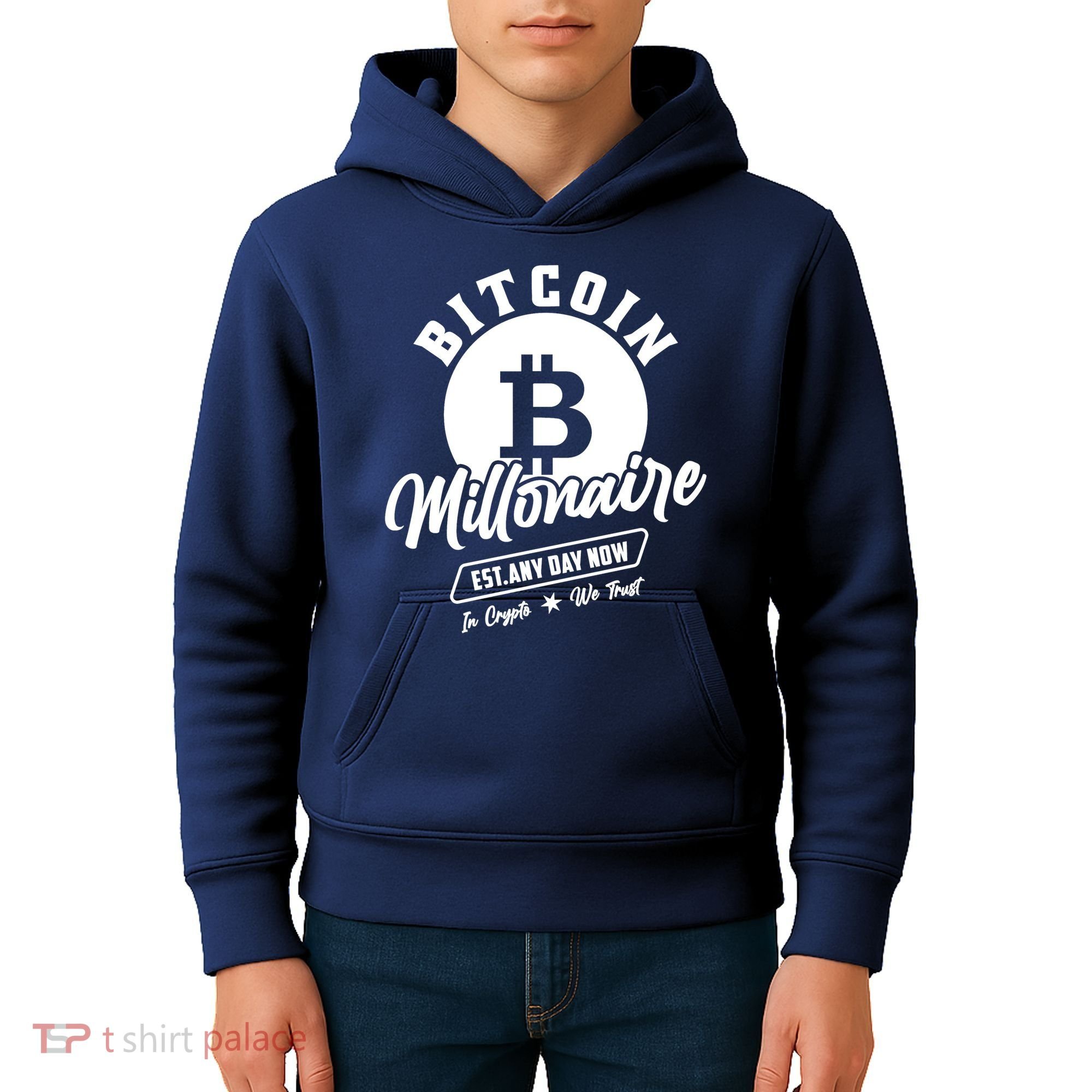 Bitcoin Millionaire In Crypto We Trust Kids Hoodie