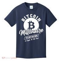 Bitcoin Millionaire In Crypto We Trust Kids T-Shirt thumb 0