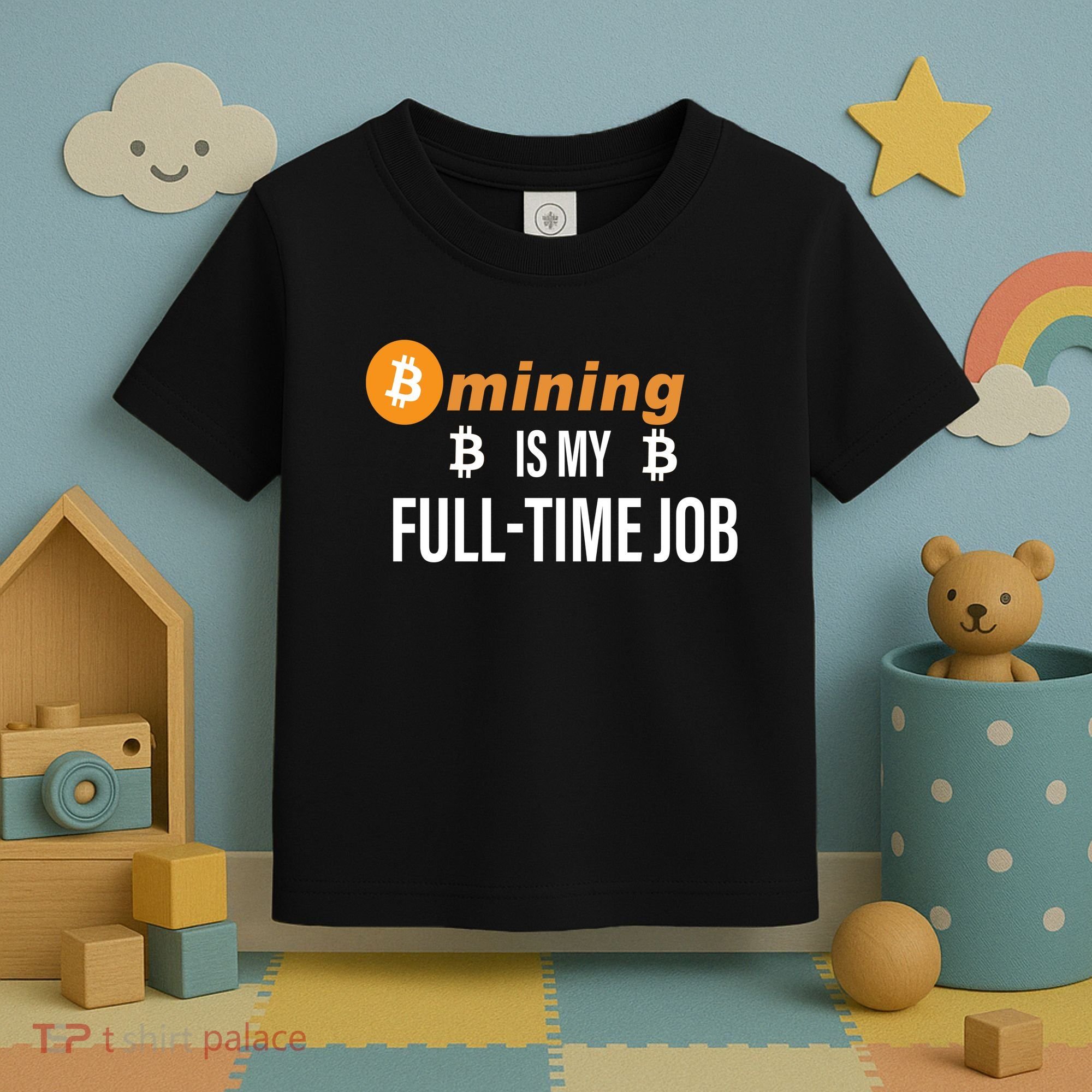 Bitcoin Mining Is My Full Time Job Toddler T-Shirt