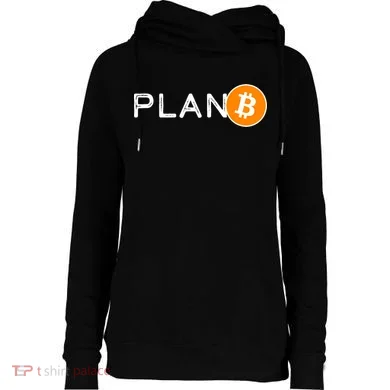 BitCoin PlanB Womens Funnel Neck Pullover Hood