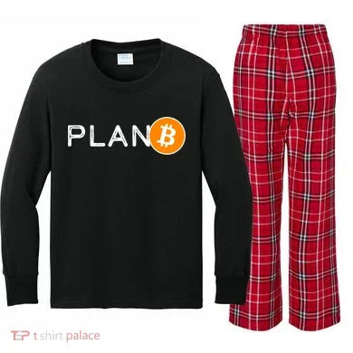 BitCoin PlanB Kids Long Sleeve Plaid Pajama Set