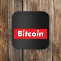 Bitcoin Red Box Logo Coaster thumb 0