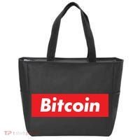 Bitcoin Red Box Logo Tote Bag thumb 0