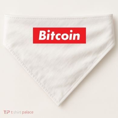 Bitcoin Red Box Logo USA-Made Doggie Bandana