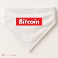 Bitcoin Red Box Logo USA-Made Doggie Bandana thumb 0