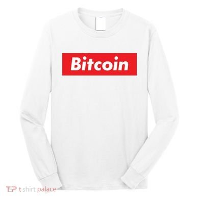 Bitcoin Red Box Logo Long Sleeve Shirt