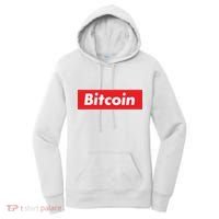 Bitcoin Red Box Logo Women's Hoodie thumb 0