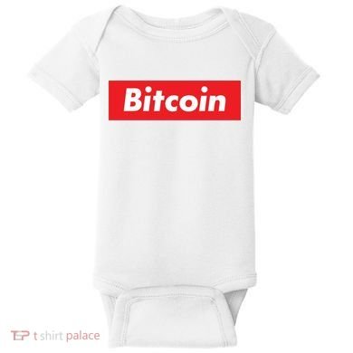 Bitcoin Red Box Logo Baby Bodysuit