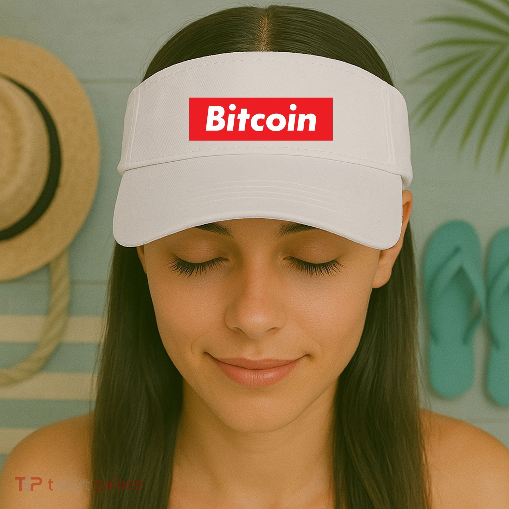 Bitcoin Red Box Logo Visor