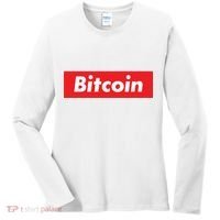Bitcoin Red Box Logo Women's Long Sleeve Shirt thumb 0