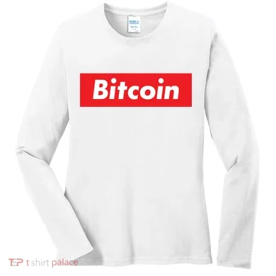 Bitcoin Red Box Logo Women's Long Sleeve Shirt