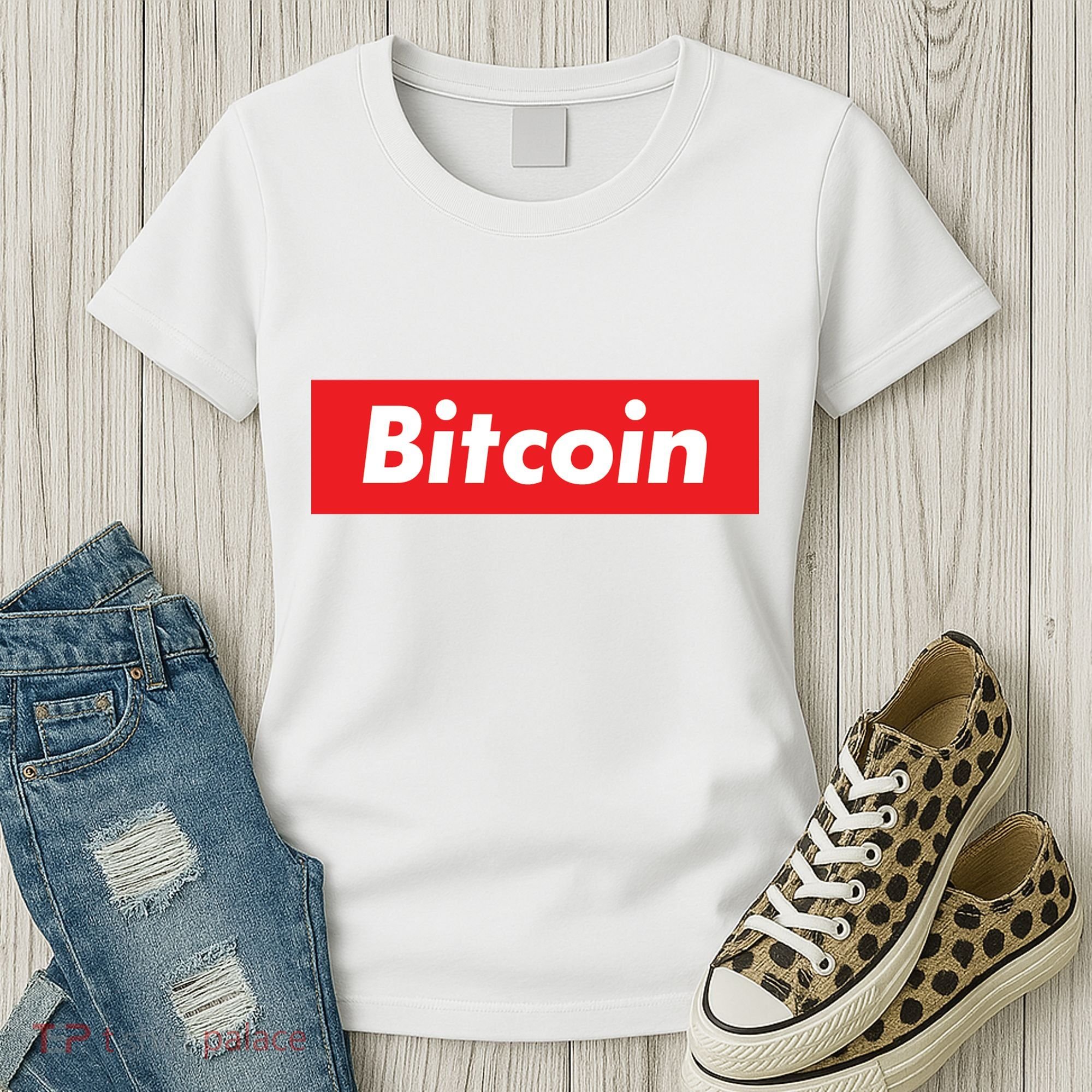 Bitcoin Red Box Logo Women's T-Shirt