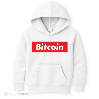 Bitcoin Red Box Logo Kids Hoodie