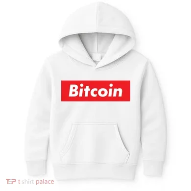 Bitcoin Red Box Logo Kids Hoodie
