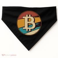 Bitcoin Retro Logo USA-Made Doggie Bandana thumb 0